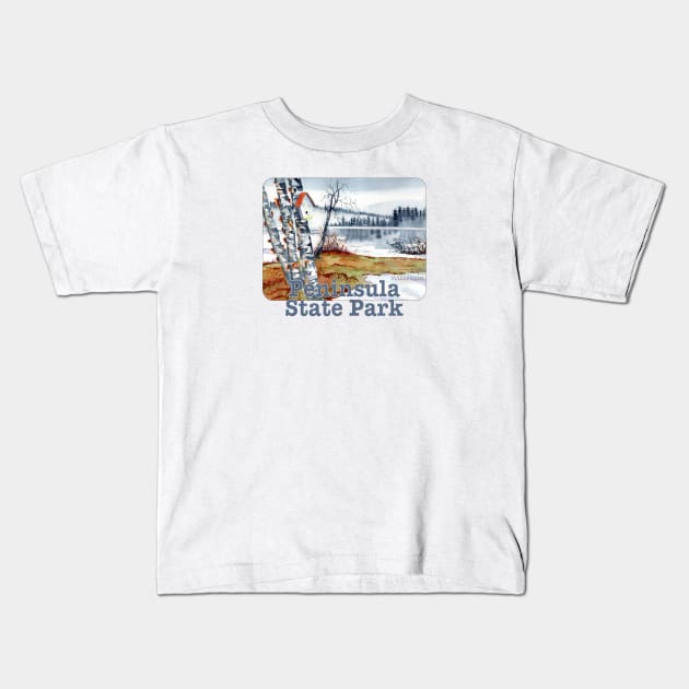 Peninsula State Park, Wisconsin Kids T-Shirt by MMcBuck